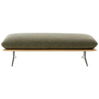 HOCKERBANK in Holz, Textil Grün  - Schwarz/Grün, Design, Holz/Textil (150/43/60cm) - Dieter Knoll