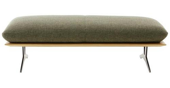 HOCKERBANK in Holz, Textil Grün - Schwarz/Grün, Design, Holz/Textil (150/43/60cm) - Dieter Knoll