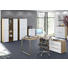 ROLLCONTAINER Eichefarben, Weiß - Eichefarben/Alufarben, Design, Glas/Kunststoff (39,8/60,9/50cm) - Voleo