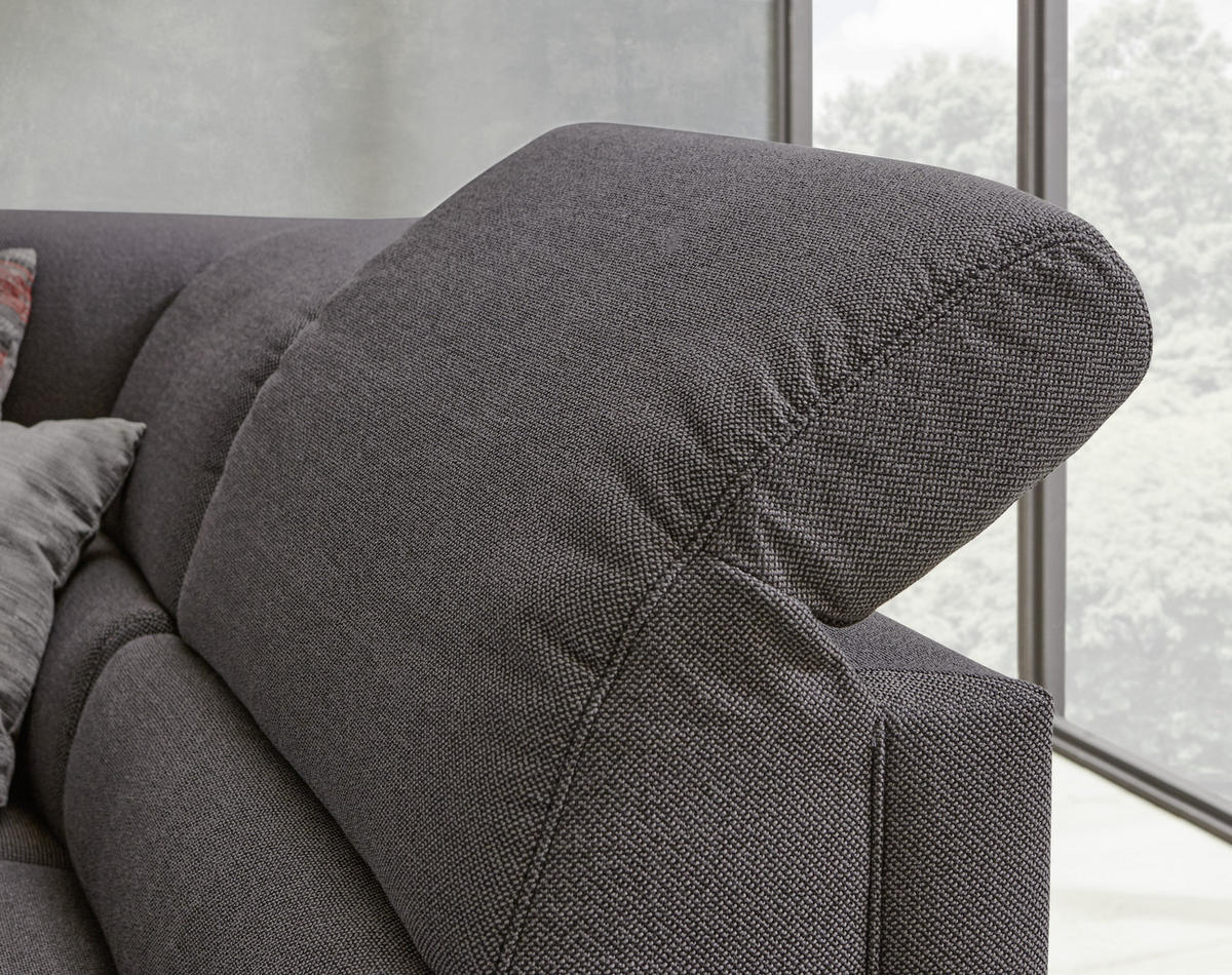 ECKSOFA in Webstoff Graphitfarben  - Graphitfarben, Konventionell, Kunststoff/Textil (288/271cm) - Himolla Komfortklass