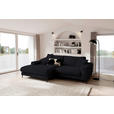ECKSOFA  in Flachgewebe Schwarz  177/253 cm  - Schwarz, Design, Textil/Metall (177/253cm) - Dieter Knoll