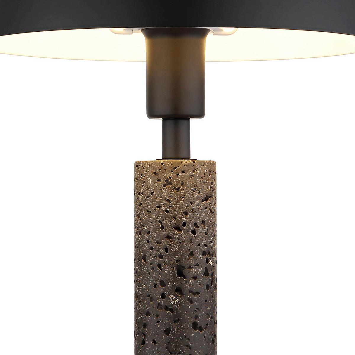 TISCHLEUCHTE Janie 20/34 cm  - Schwarz, Design, Kunststoff/Stein (20/34cm) - Globo