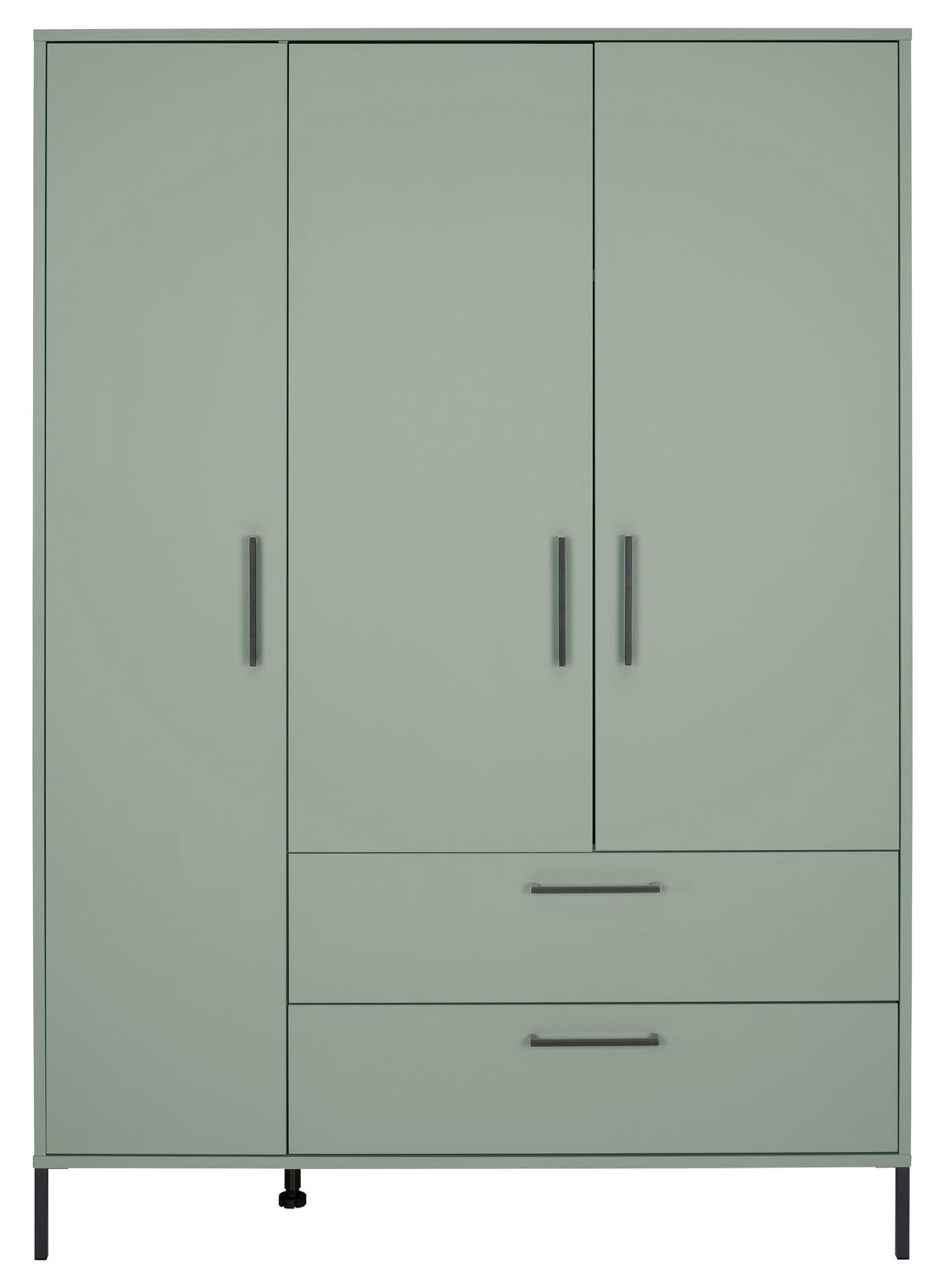ORMAR ZA DJEČJU ODJEĆU  Mia  - zelena/antracit, Basics, drvni materijal/metal (139/195/51cm) - Jimmylee