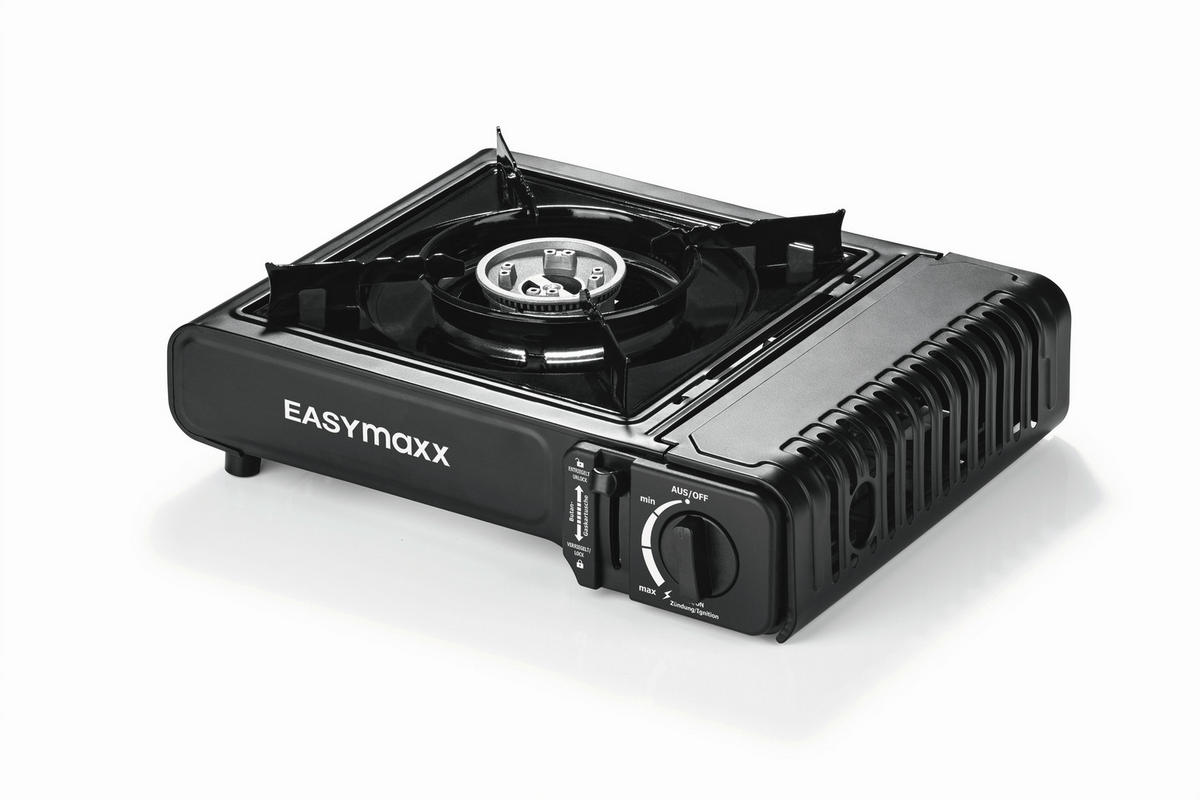 GASKOCHER Schwarz EASYmaxx  - Schwarz, Basics, Kunststoff/Metall (35/31/11cm) - EASYMAXX