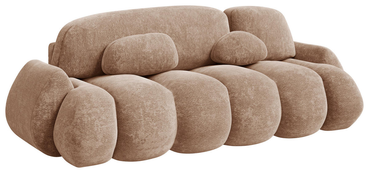 SCHLAFSOFA STONE in Rostfarben  - Rostfarben/Schwarz, Design, Kunststoff/Textil (270/103/113cm) - MID.YOU
