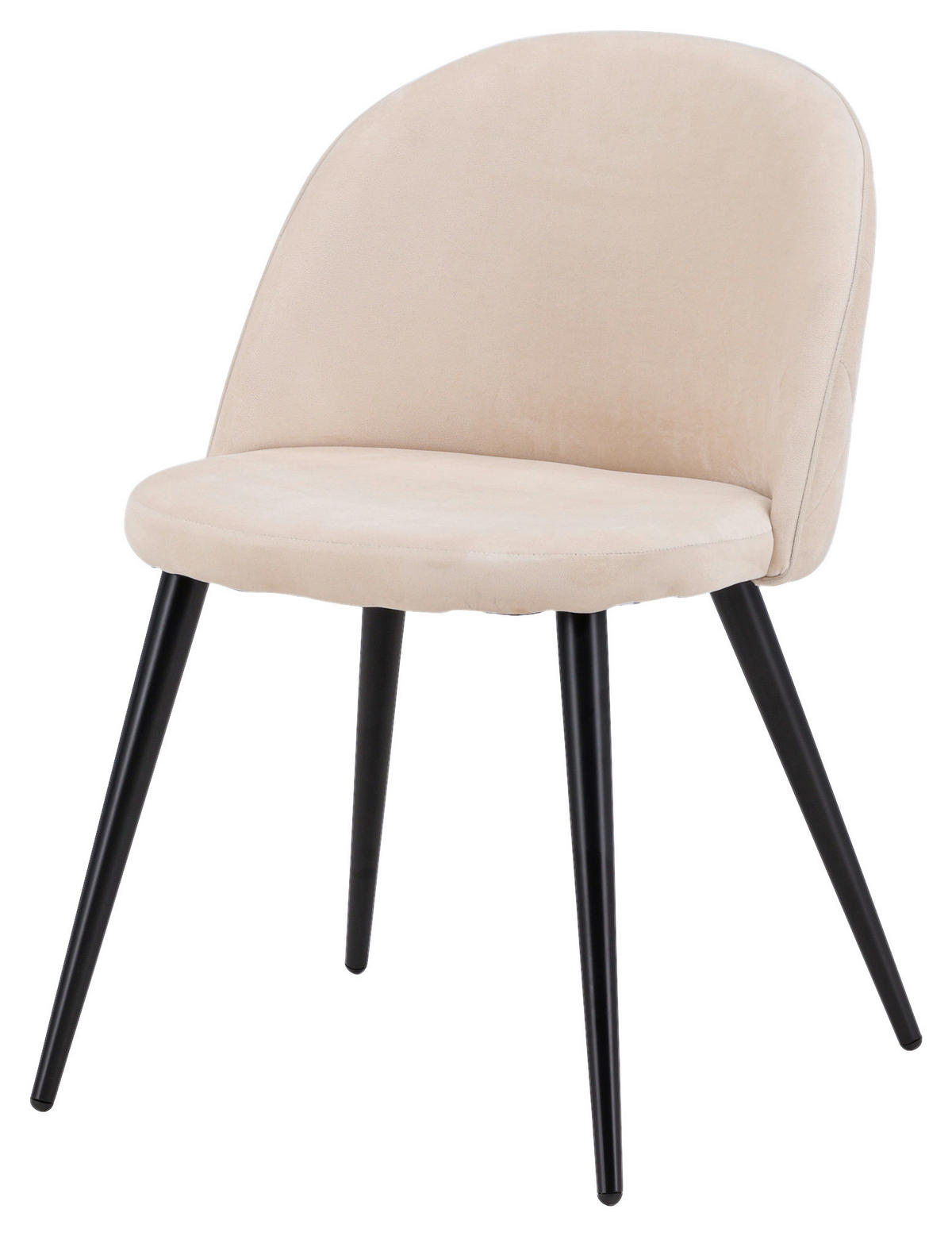STOLSET stål sammet  - beige/svart, Design, metall/textil (50/76,5/57cm) - Livetastic