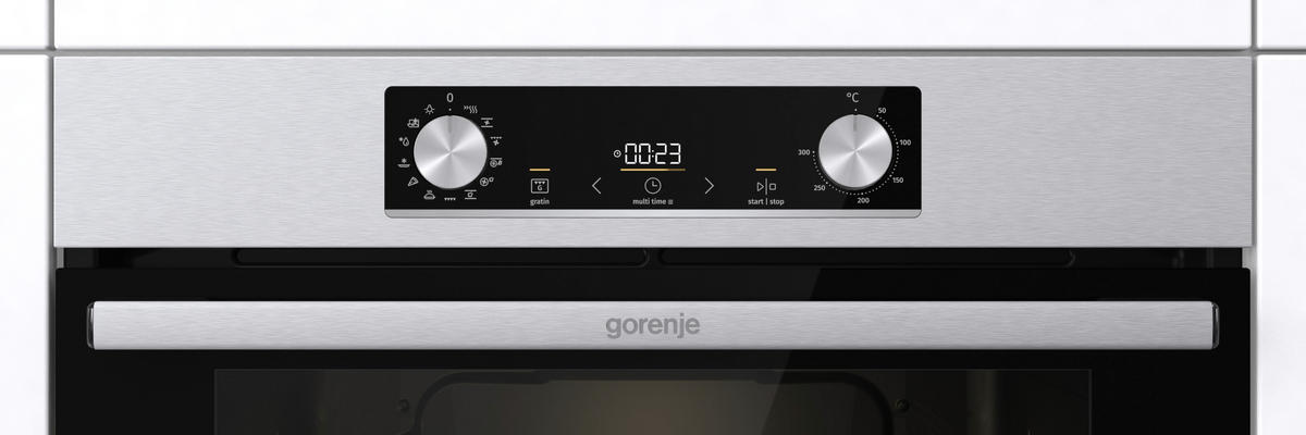EINBAUBACKOFEN BPS 6737 E14X  - Edelstahlfarben, Basics, Glas/Metall (59,5/59,5/56,4cm) - Gorenje