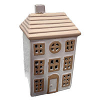 DEKORAČNÝ DOMČEK - biela/prírodná farba, Trend, keramika (8,4/14,8/7,3cm) - X-Mas