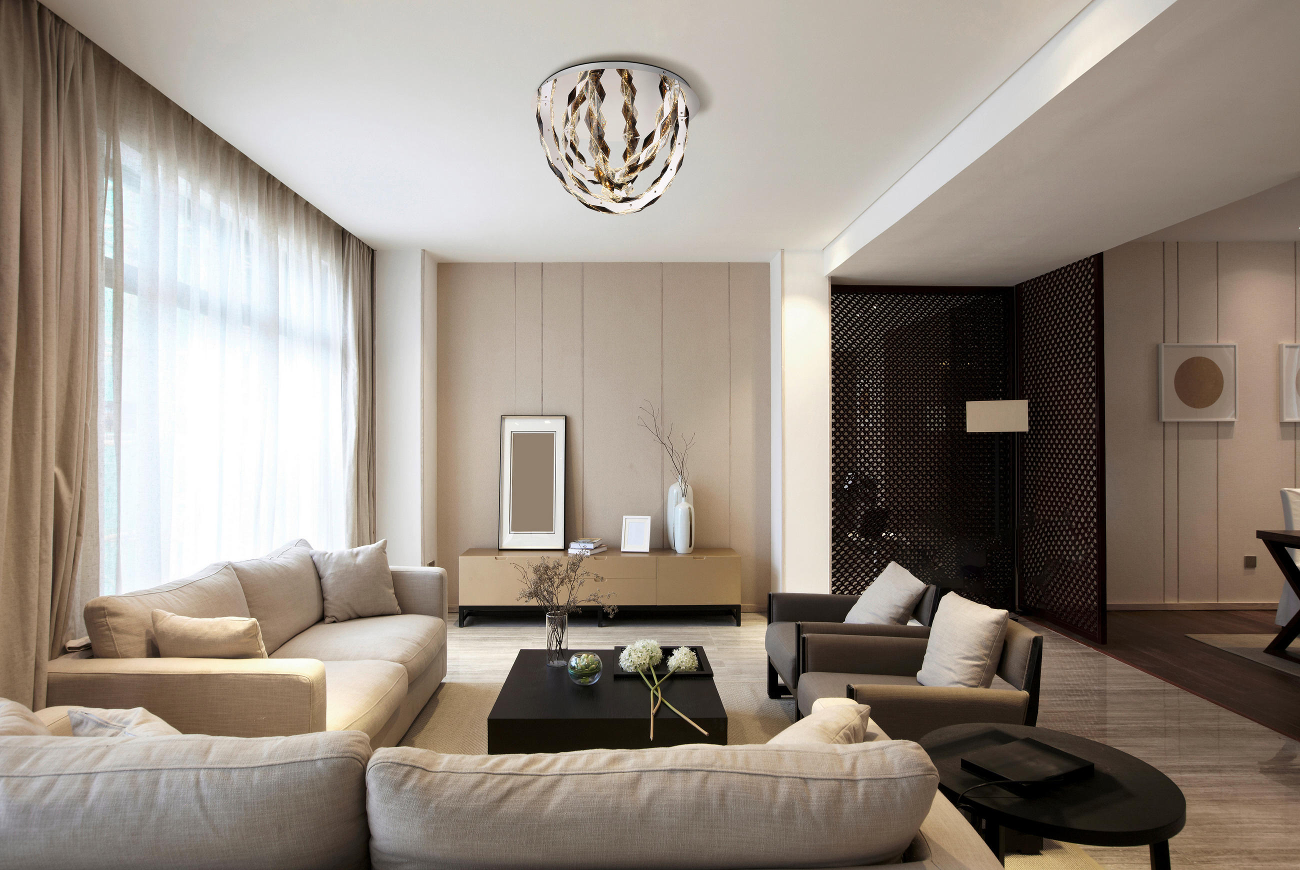 LED-DECKENLEUCHTE 40 W 60/42 cm - Klar, Design, Kunststoff/Metall (60/42cm) - Globo