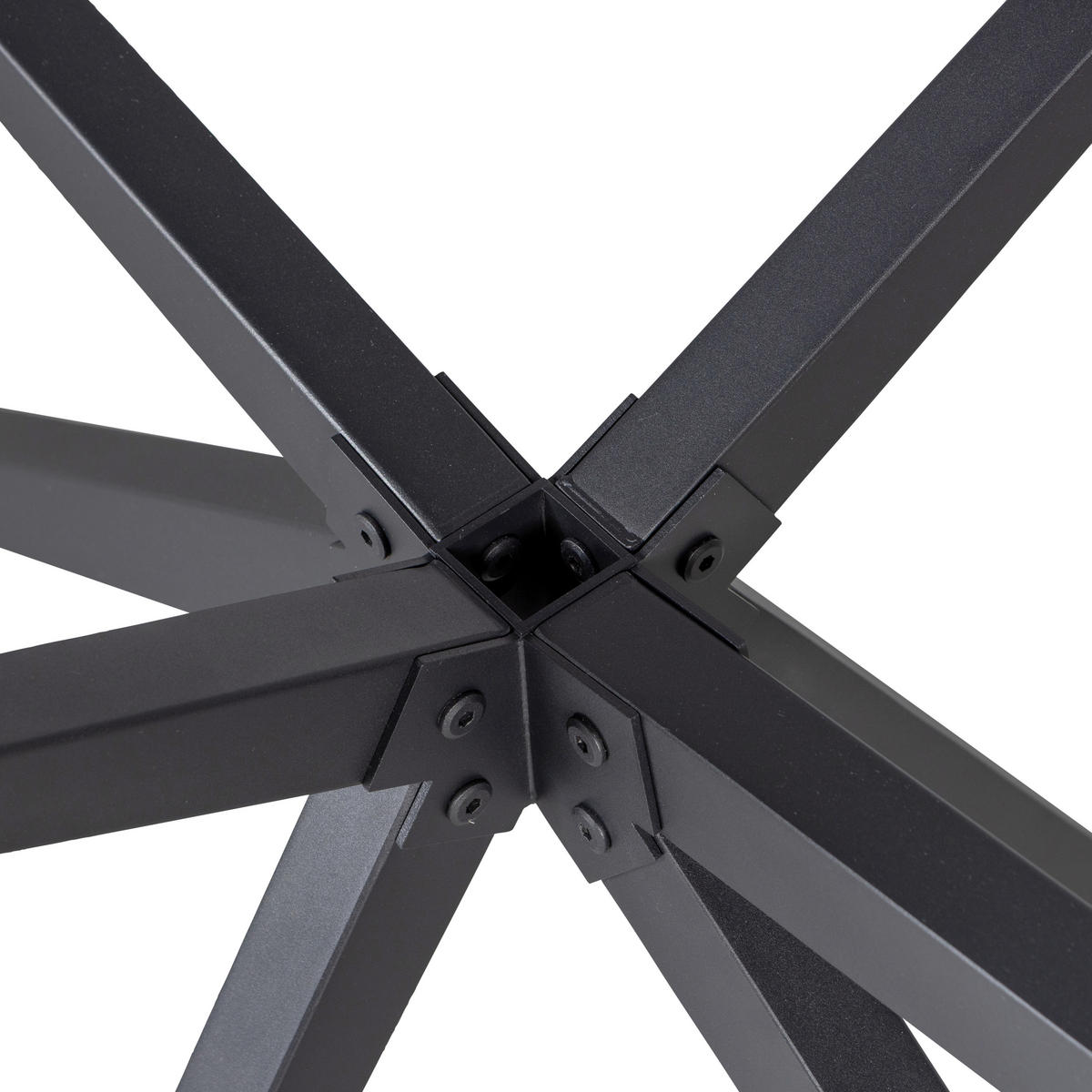 TISCHGESTELL in Metall   - Schwarz, MODERN, Metall (170/72/80cm) - Livetastic