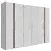 DREHTÜRENSCHRANK in Grau  - Chromfarben/Grau, Design, Glas/Holzwerkstoff (300/216/59cm) - Dieter Knoll