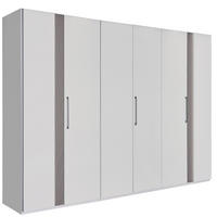 DREHTÜRENSCHRANK in Grau  - Chromfarben/Grau, Design, Glas/Holzwerkstoff (300/216/59cm) - Dieter Knoll