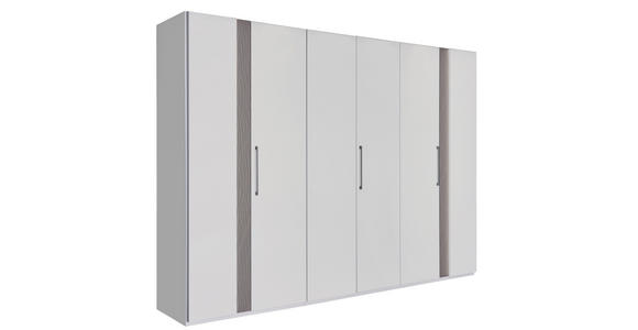 DREHTÜRENSCHRANK in Grau - Chromfarben/Grau, Design, Glas/Holzwerkstoff (300/216/59cm) - Dieter Knoll