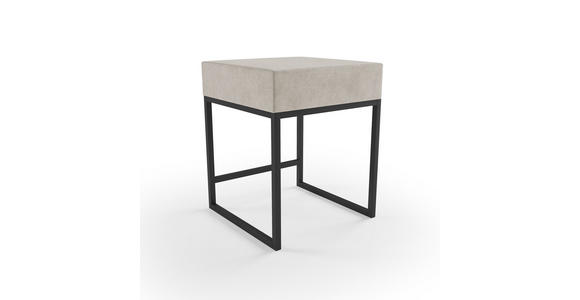 NACHTSCHRANK 45/55/45 cm - Schwarz/Naturfarben, Design, Textil/Metall (45/55/45cm) - Esposa