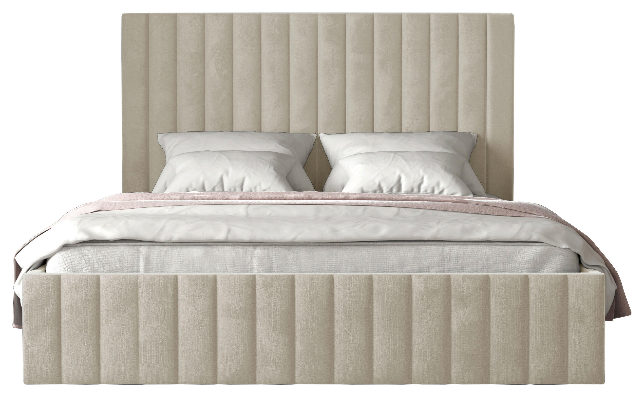 POLSTERBETT Lattenrost, Bettkasten 180/200 cm  in Beige  - Beige/Schwarz, Design, Holz/Textil (180/200cm) - Boxxx