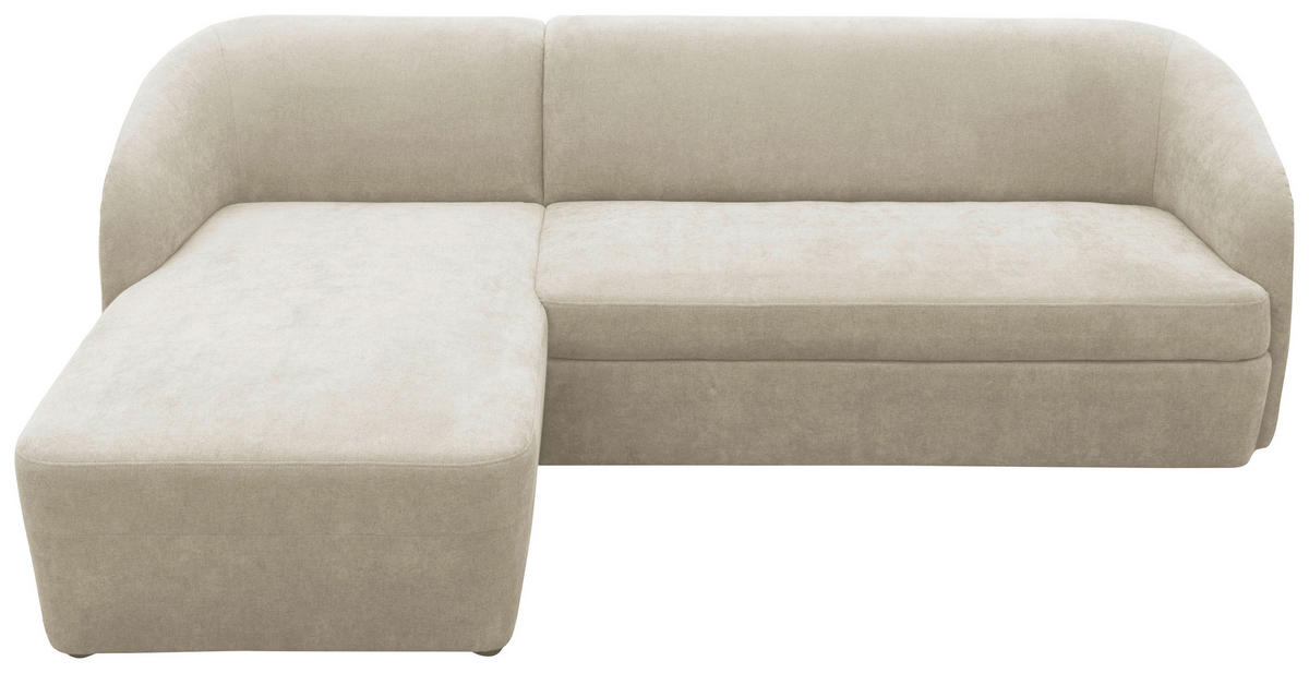 ECKSOFA 100 033 Creme Webstoff Rücken echt  - Taupe/Creme, MODERN, Kunststoff/Textil (148/230cm) - Livetastic