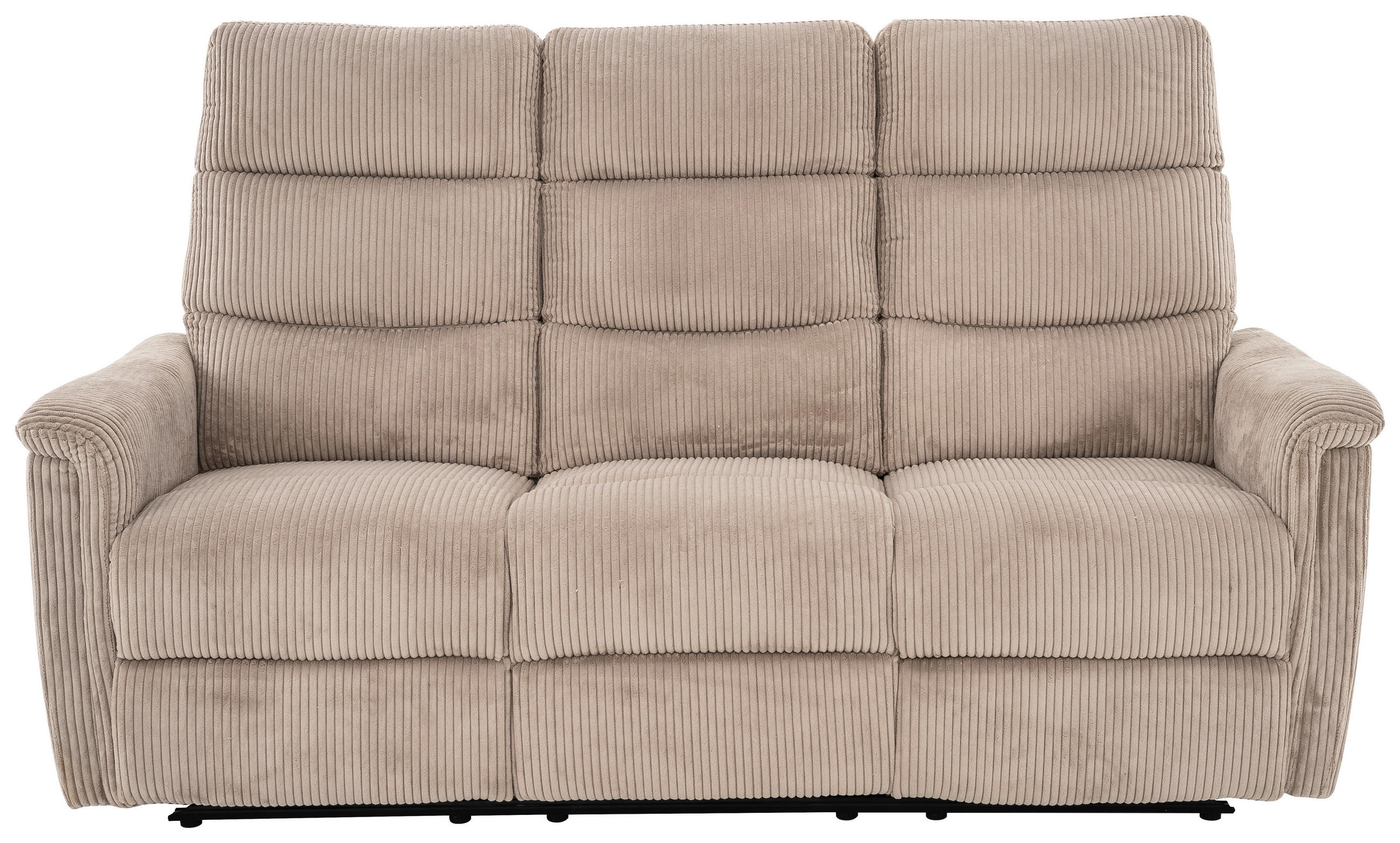 3-SITS SOFFA i manchester ljusbrun  - ljusbrun/svart, Design, metall/textil (184/108/89cm) - Livetastic