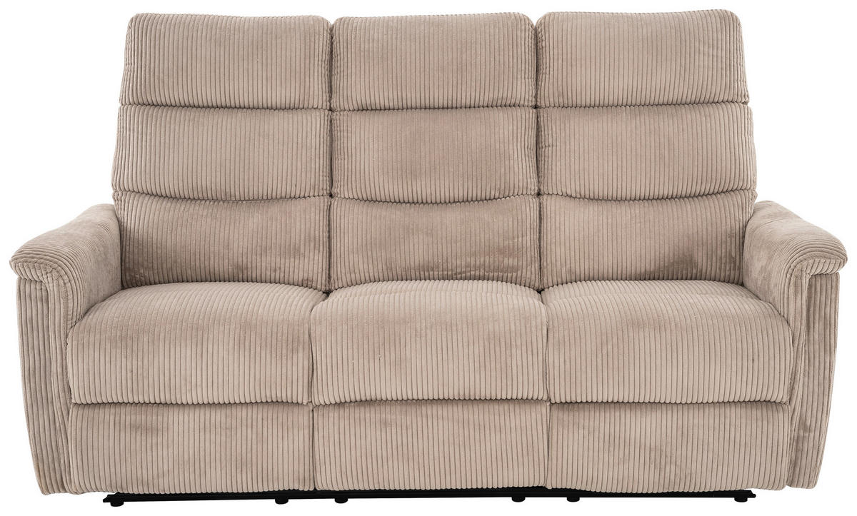 3-SITS SOFFA i manchester ljusbrun  - ljusbrun/svart, Design, metall/textil (184/108/89cm) - Livetastic