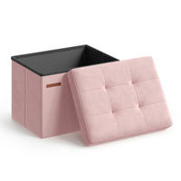 SITZBOX in Textil, Holzwerkstoff Rosa  - Rosa, Basics, Holzwerkstoff/Textil (41/31/31cm)