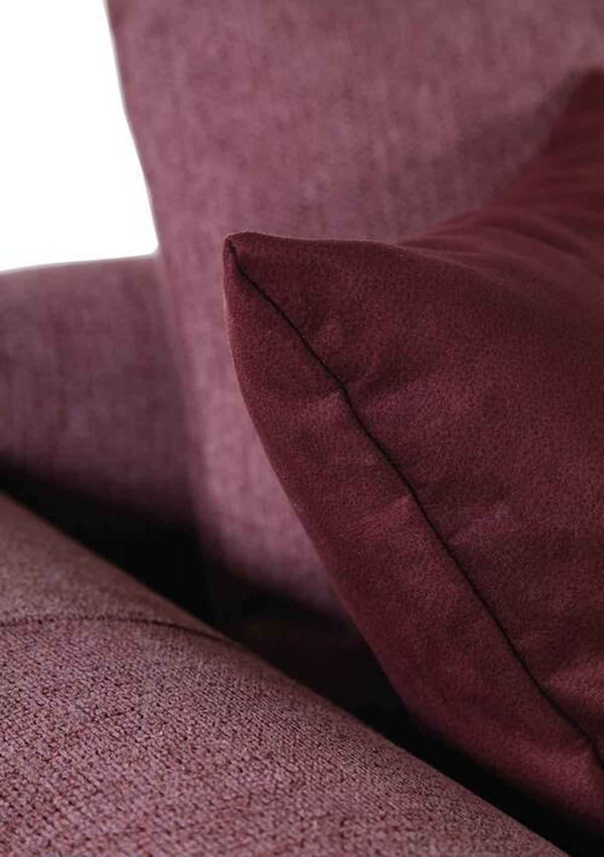3-SITZER-SOFA in Flachgewebe Rosa  - Dunkelrosa/Schwarz, Romantik / Landhaus, Holz/Textil (218/81/91cm) - Landscape