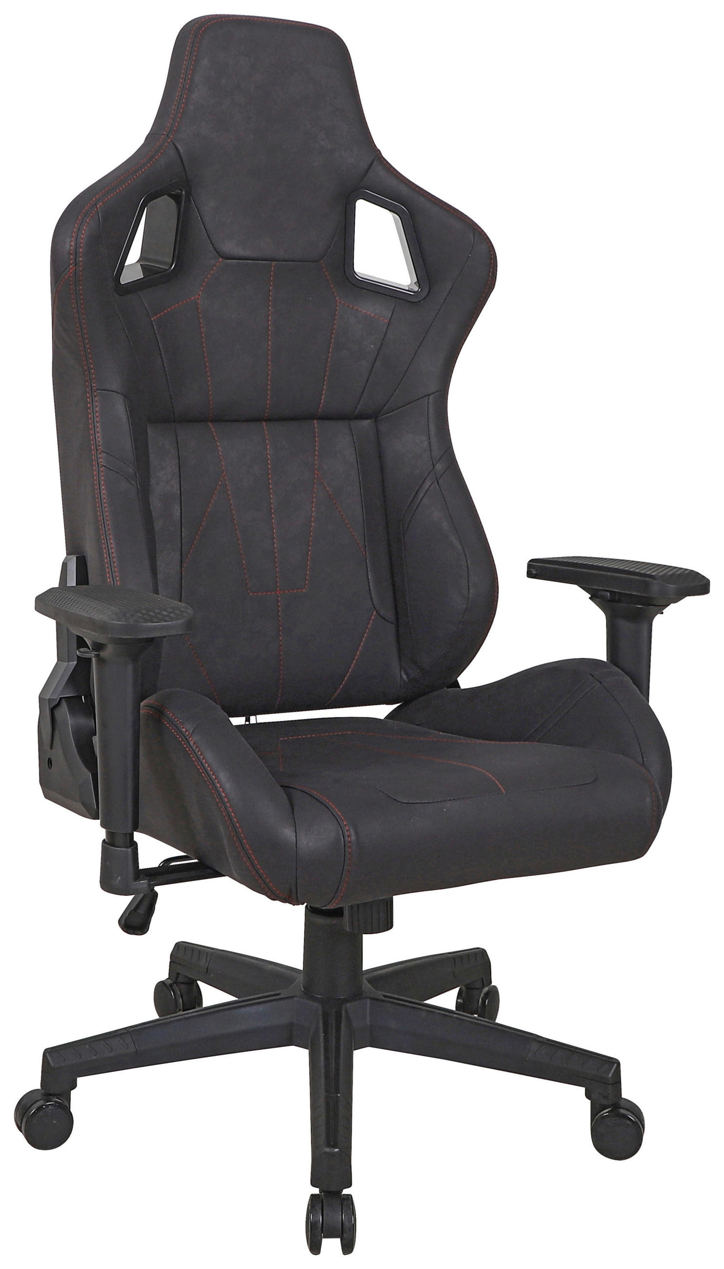 GAMINGSTUHL Schwarz Kunststoff, Textil   - Rot/Schwarz, Design, Kunststoff/Textil (73/130-140/67cm) - Venda