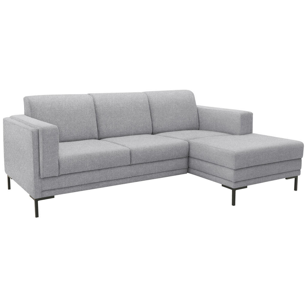 Thumbnail - Looks by W.Joop Ecksofa Looks Vii, Silber, Textil, Uni, 4-Sitzer, Füllung: Schaumstoff, L-Form, Ottomane rechts, 214x146...