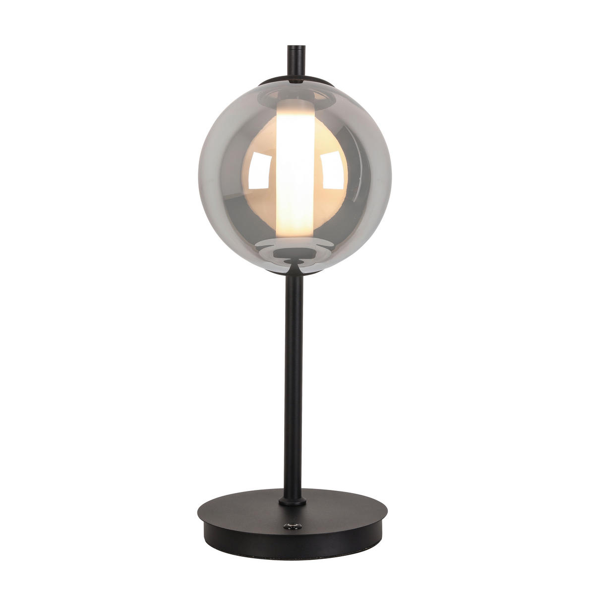 LED-TISCHLEUCHTE 20/51 cm   - Chromfarben/Schwarz, Design, Glas/Kunststoff (20/51cm) - Dieter Knoll