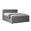 BOXSPRINGBETT 180/200 cm  in Hellgrau  - Hellgrau/Schwarz, Modern, Karton/Holz (180/200cm) - MID.YOU