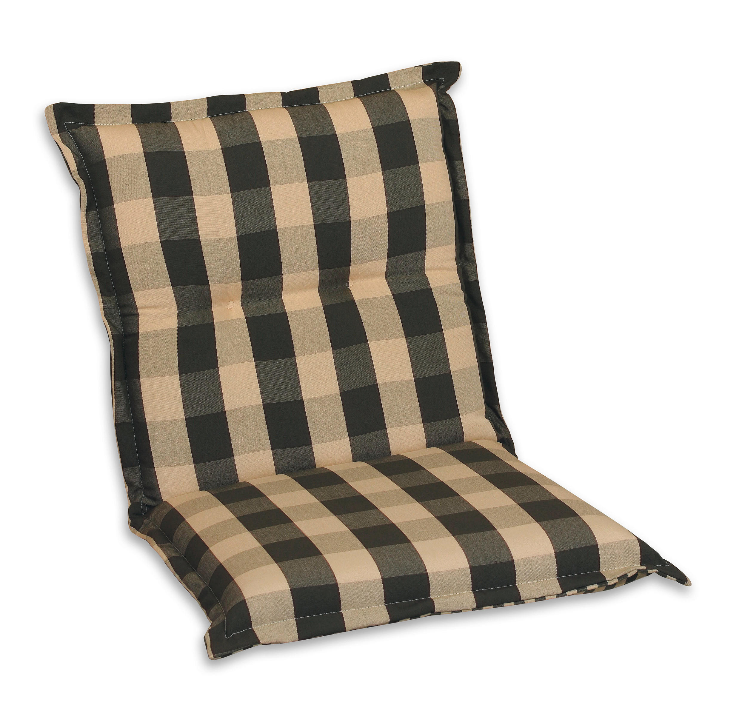 SESSELAUFLAGE Karo  - Beige/Grau, Basics, Textil (50/9/100cm)