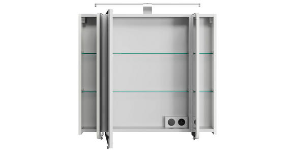 SPIEGELSCHRANK 90/72/17 cm - Weiß, Basics, Glas/Holzwerkstoff (90/72/17cm) - Xora