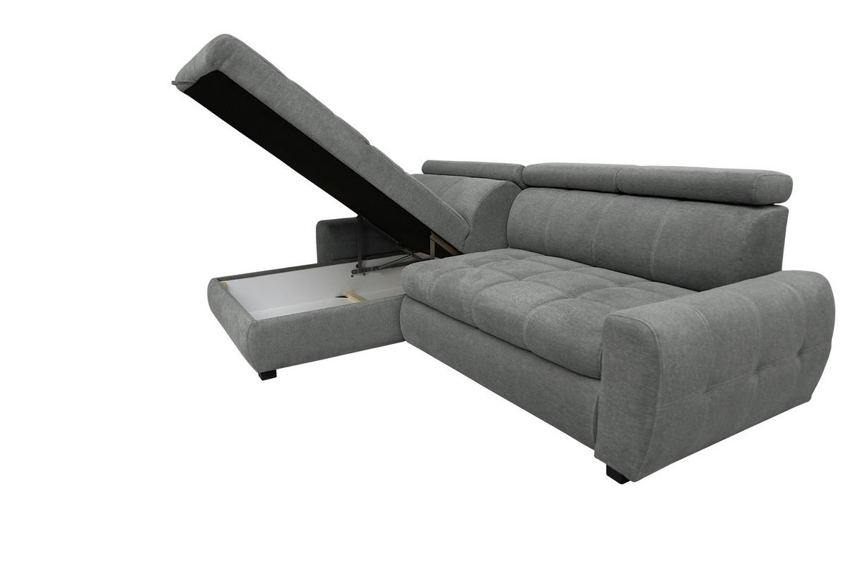 COLTAR EXTENSIBIL textil gri  - alb/negru, Design, plastic/textil (173/276cm) - Stylife