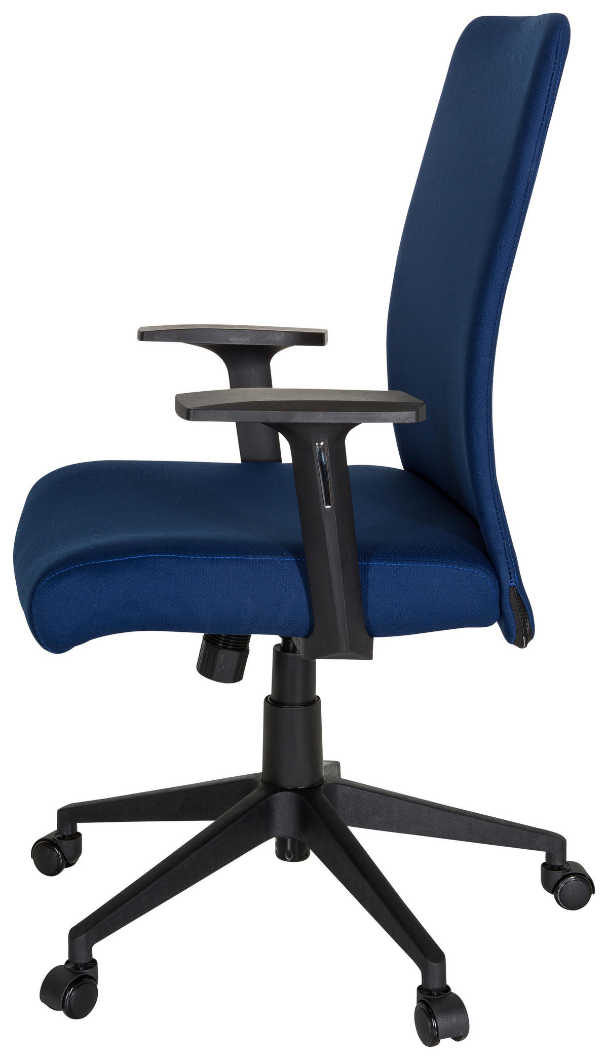 OTOČNÁ ŽIDLE, plochá tkanina, modrá, černá - modrá/černá, Moderní, textil/plast (65/120/62cm) - MID.YOU