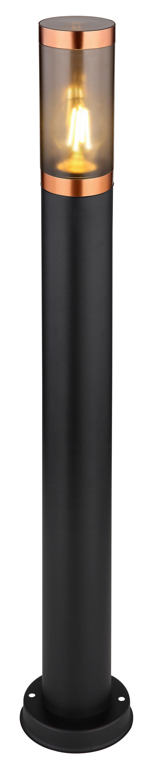 WEGELEUCHTE 12,7/80 cm   - Schwarz/Grau, Design, Kunststoff/Metall (12,7/80cm) - Globo