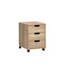 ROLLCONTAINER Eichefarben  - Eichefarben/Schwarz, MODERN, Holzwerkstoff/Kunststoff (40,1/57/50cm) - MID.YOU