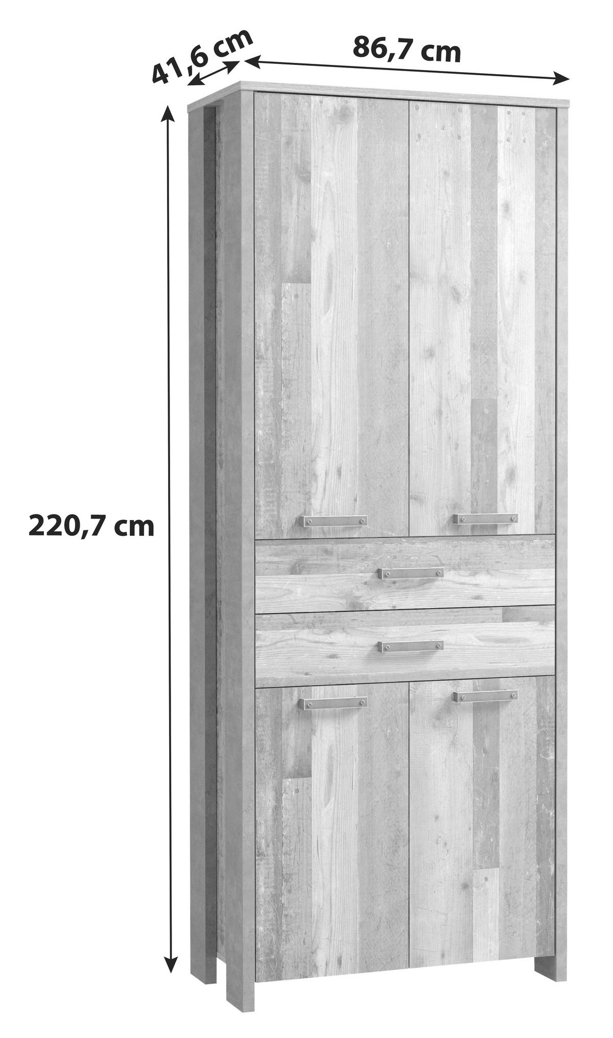 SKŘÍŇ NA ŠANONY, hnědá, tmavě šedá, 86/221/42 cm - tmavě šedá/hnědá, Konvenční, kov/kompozitní dřevo (86/221/42cm) - MID.YOU