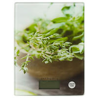 DIGITALNA KUHINJSKA VAGA  - bijela/zelena, Basics, staklo/plastika (15/1,8/20cm) - Homeware Profession.