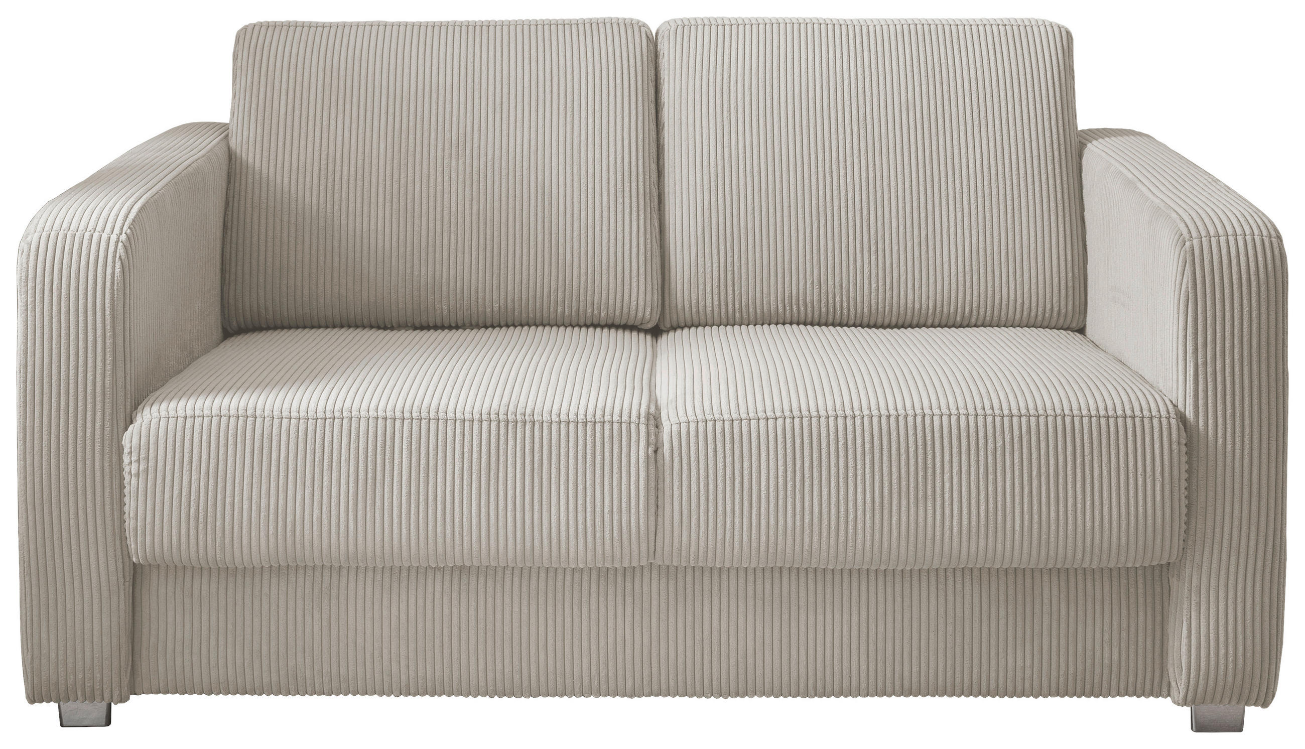 SCHLAFSOFA in Cord Beige  - Chromfarben/Beige, Basics, Kunststoff/Textil (159/88/87cm) - Livetastic