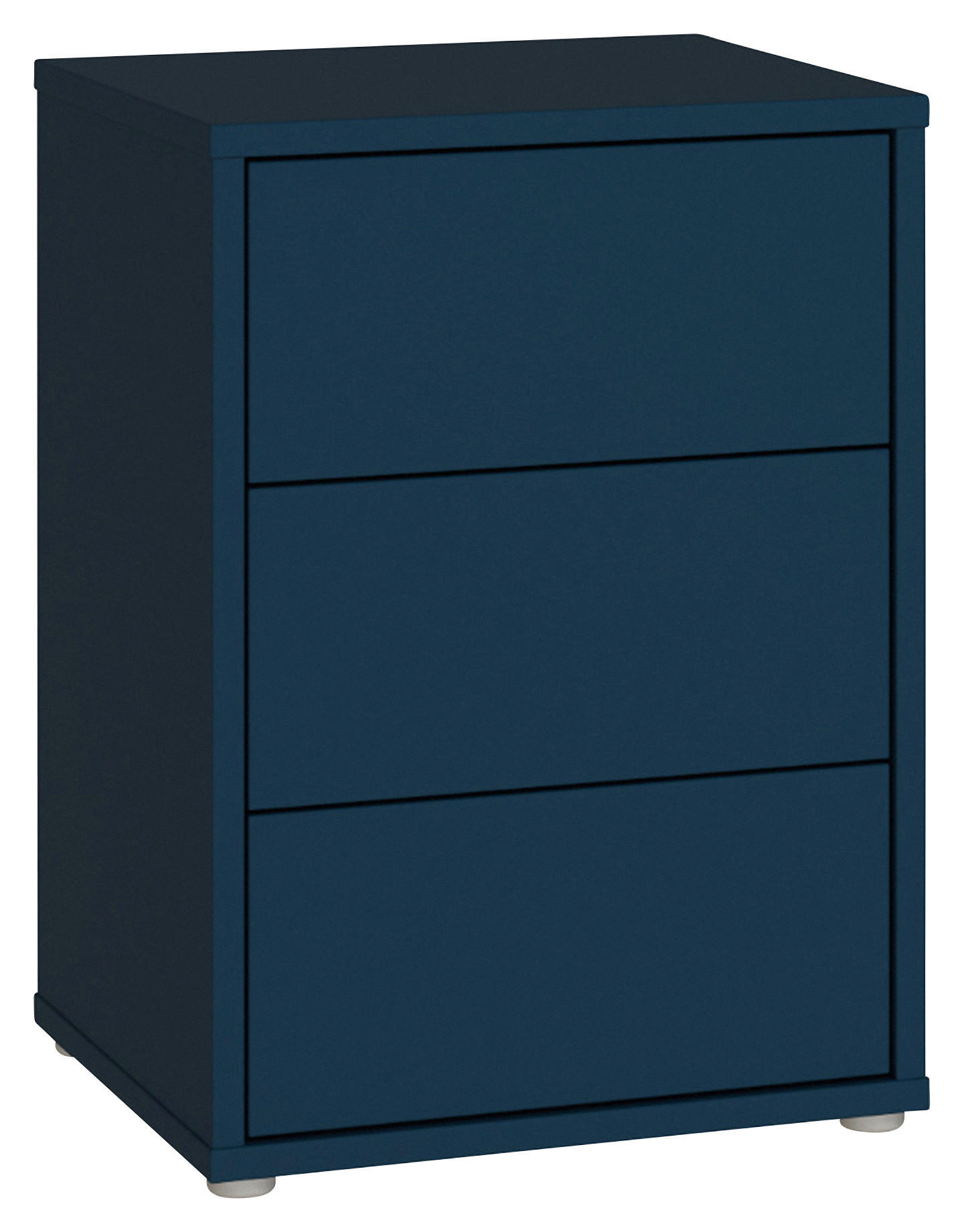 NACHTSCHRANK 50/69/42 cm  - Silberfarben/Dunkelblau, Trend, Holzwerkstoff/Kunststoff (50/69/42cm) - Carryhome