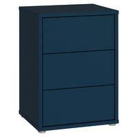 NACHTSCHRANK 50/69/42 cm  - Silberfarben/Dunkelblau, Trend, Holzwerkstoff/Kunststoff (50/69/42cm) - Carryhome