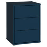 NACHTSCHRANK 50/69/42 cm  - Silberfarben/Dunkelblau, Trend, Holzwerkstoff/Kunststoff (50/69/42cm) - Carryhome