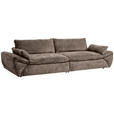 BIGSOFA Struktur Braun  - Schwarz/Braun, KONVENTIONELL, Kunststoff/Textil (302/80/120cm) - Hom`in