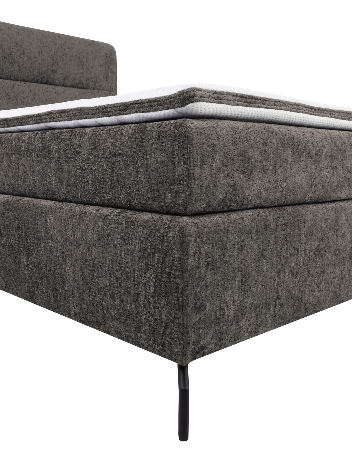 BOXSPRINGBETT 180/200 cm  in Braun  - Schwarz/Braun, Design, Textil/Metall (180/200cm) - Esposa