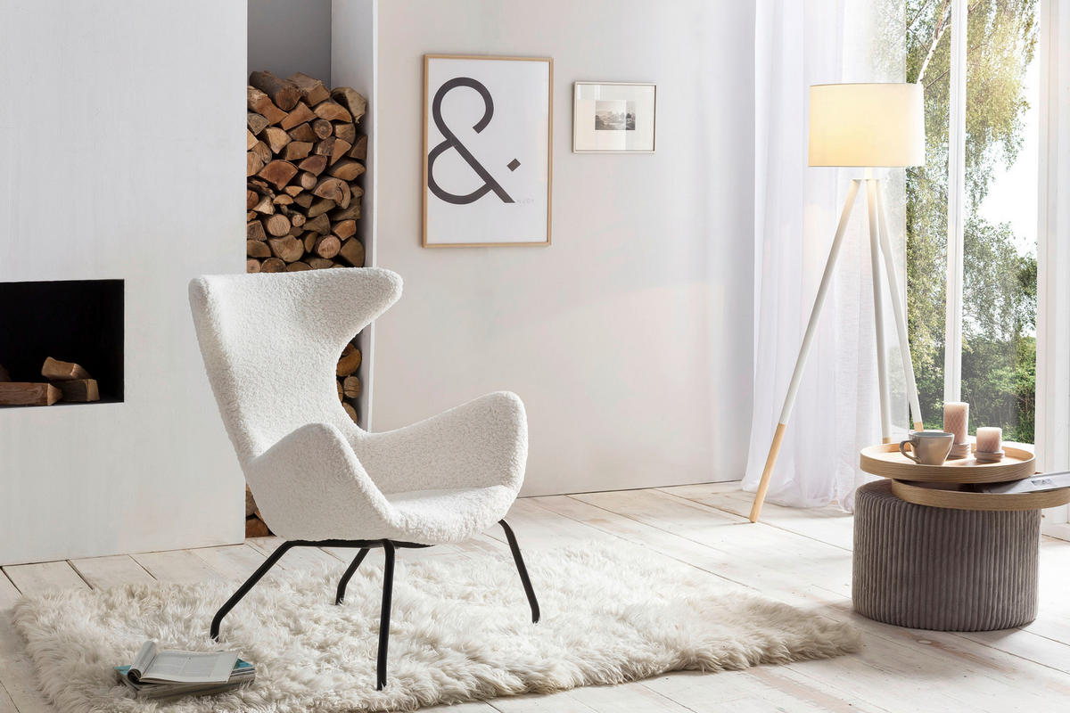 ODKLÁDACÍ STOLEK, světle šedá, textil, 50/50/45 cm - světle šedá, Design, kompozitní dřevo/textil (50/50/45cm) - Livetastic