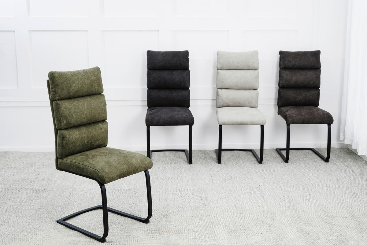 SCHWINGSTUHL  Stoffauswahl Webstoff  - Schwarz/Grün, Design, Textil/Metall (47/106/63cm) - Novel