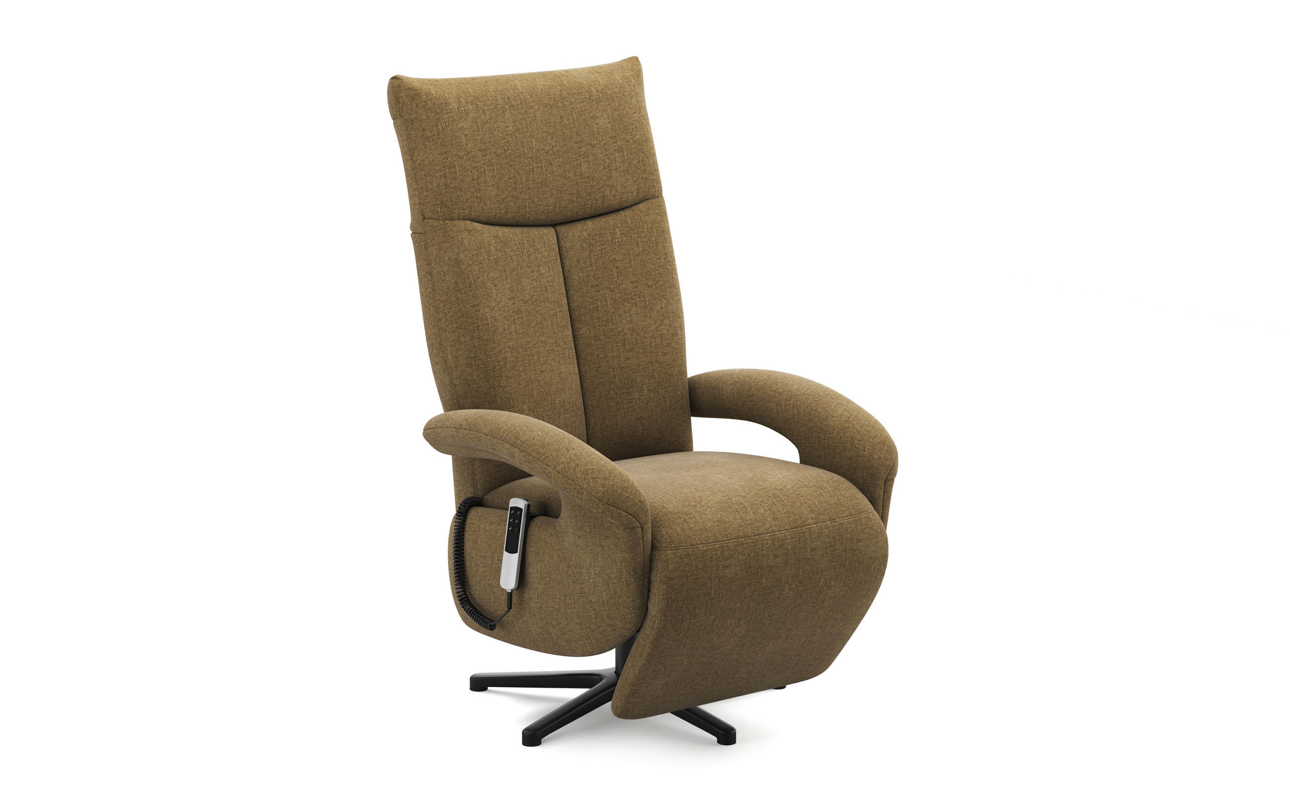 SESSEL in Flachgewebe Olivgrün  - Schwarz/Olivgrün, KONVENTIONELL, Textil/Metall (74/112/82cm) - Sit & More