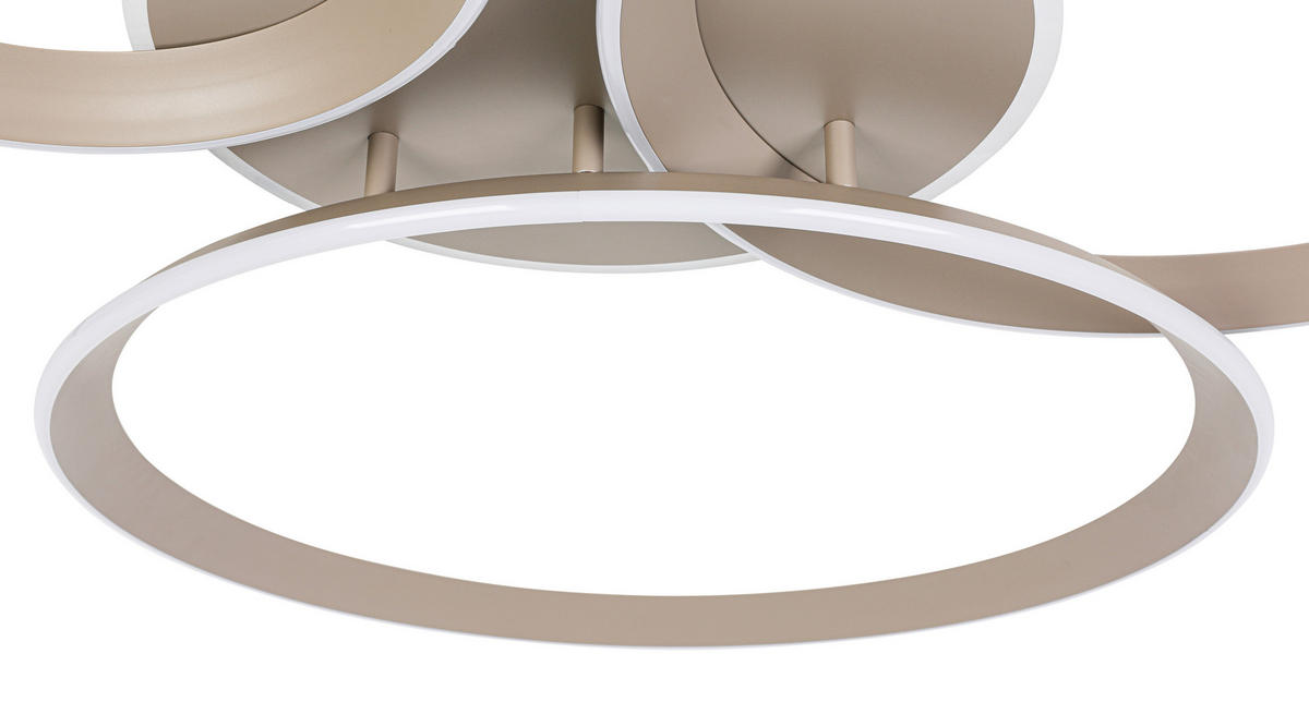 Plafonieră Cu Led 39 W    96/84/10 cm  - nisipiu, Design, plastic/metal (96/84/10cm) - Dieter Knoll