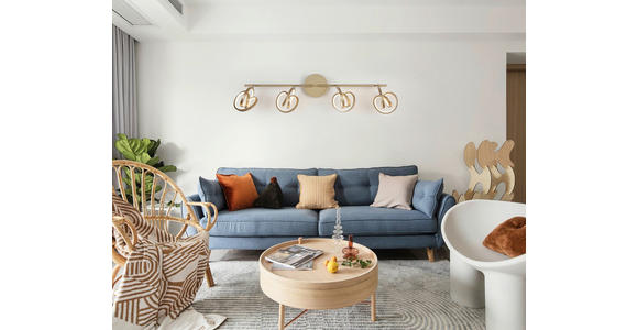 DECKENLEUCHTE 83/14/21,3 cm  - Weiß/Cappuccino, Trend, Kunststoff/Metall (83/14/21,3cm) - Novel