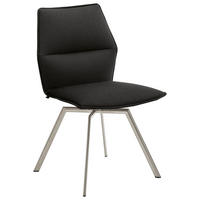STUHL  in Stahl  - Edelstahlfarben/Anthrazit, Design, Textil/Metall (49/86/60cm) - Venjakob