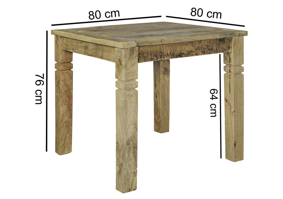 ESSTISCH in Holz 80/80/76 cm  - Braun, MODERN, Holz (80/80/76cm) - MID.YOU