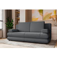 SCHLAFSOFA  in Mikrofaser Dunkelgrau  - Dunkelgrau/Schwarz, KONVENTIONELL, Kunststoff/Textil (212/93/90cm) - Carryhome